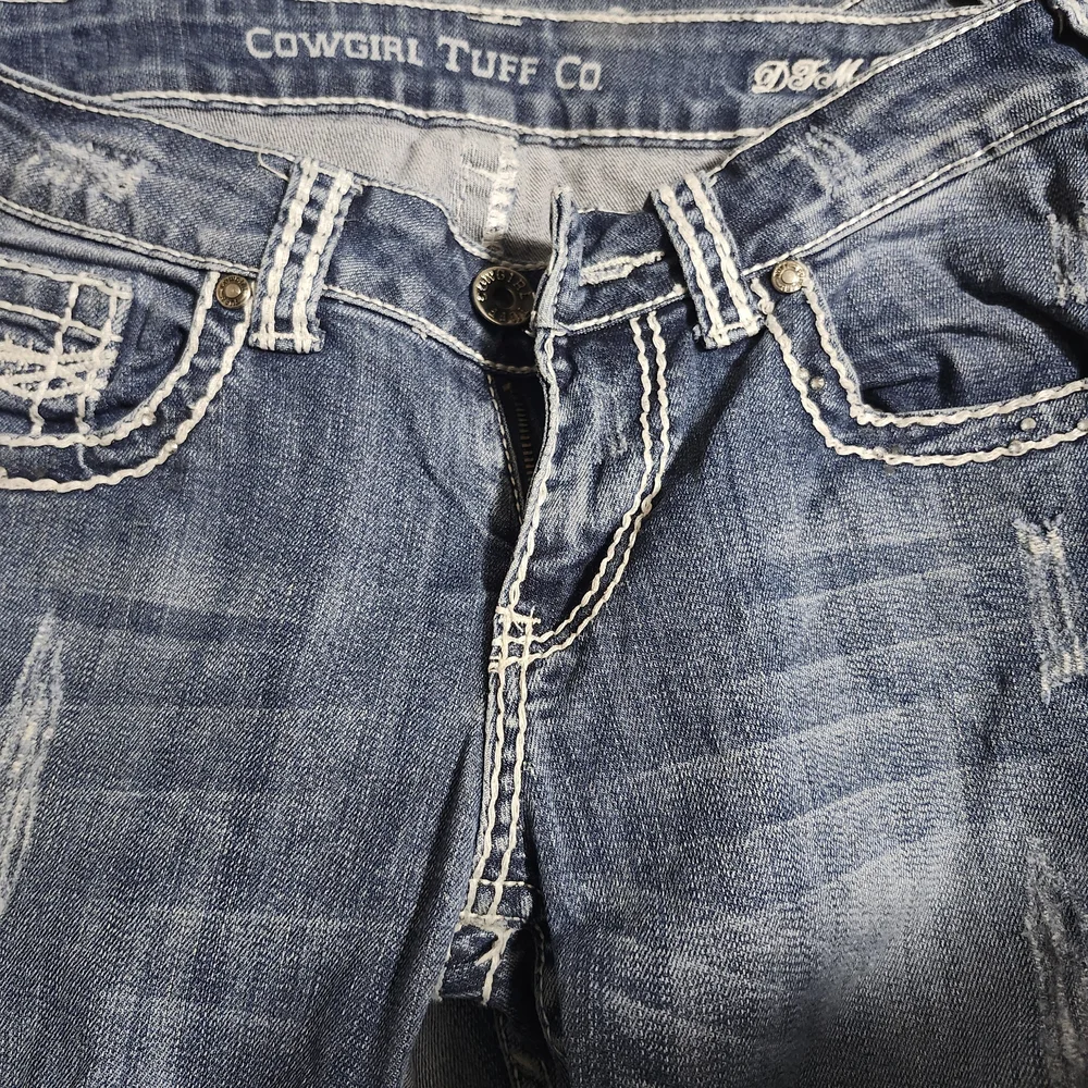 Cowgirl Tuff Women's Boot Cut Jeans - Blue - Picture 1 of 3